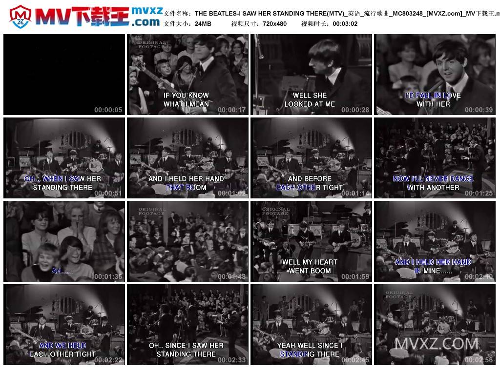 THE BEATLES-I SAW HER STANDING THERE(MTV)_英语_流行歌曲_MC803248